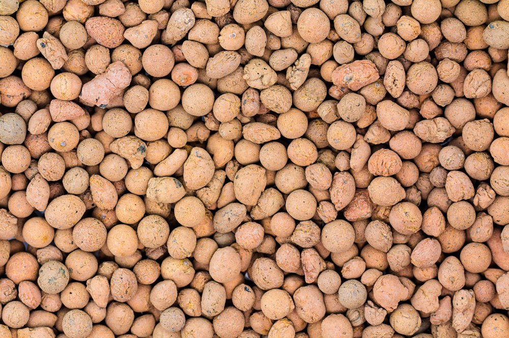 Clay pebbles for hydro systems
